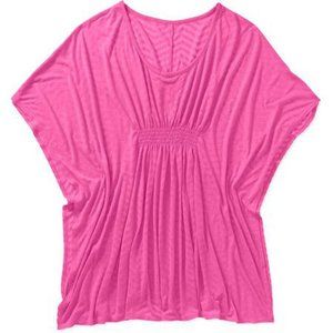 new Swimsuit CoverUp PINK Semi Sheer Swimwear 2X plus cover up Barbie